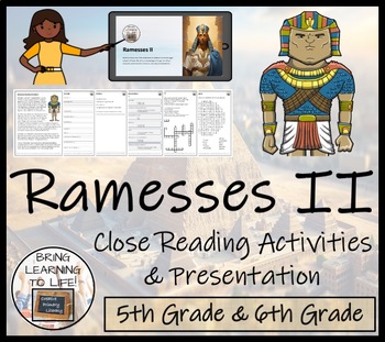 Preview of Ramesses II Close Reading Comprehension Activity | 5th Grade & 6th Grade