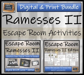 Preview of Ramesses II Escape Room Bundle | BOOM Cards™ Digital & Print Versions