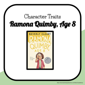Preview of Ramona Quimby, Age 8 Character Traits