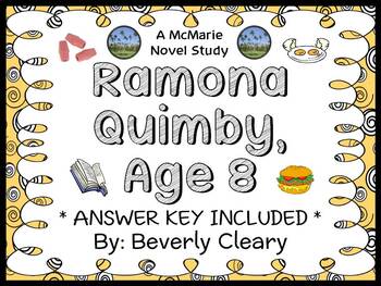 Preview of Ramona Quimby, Age 8 (Beverly Cleary) Novel Study / Comprehension  (31 pages)