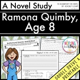 Ramona Quimby Age 8 Novel Study Unit - Comprehension | Act