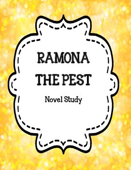 Preview of Ramona the Pest Novel Study  - Distance Learning