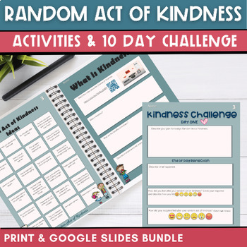 Preview of Random Act of Kindness Activities | Kindness Activities Print and Digital Bundle