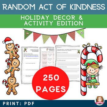 Preview of Random Act of Kindness Holiday Activity Bundle {Christmas, Chanukah, Kwanzaa}