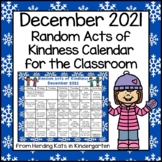 Random Acts Of Kindness Calendar December 2021