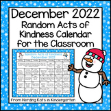 Random Acts Of Kindness Calendar December 2022