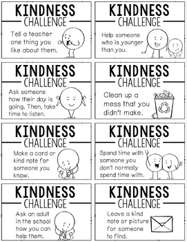 Random Acts Of Kindness Challenge Cards - Freebie by Counselor Chelsey