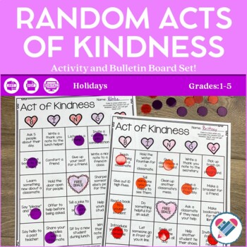 Preview of Random Acts of Kindness Activities and Bulletin Board Set Digital and PDF