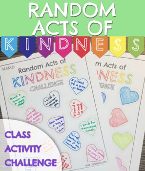 Random Acts of Kindness Activity | Challenge by The Counselor Code