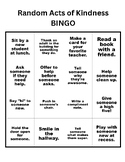 Random Acts of Kindness Bingo-Set of 20