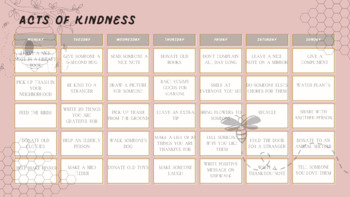 Preview of Random Acts of Kindness Calendar, 