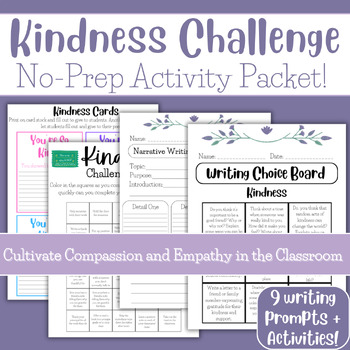 Preview of Random Acts of Kindness Challenge - Classroom Community, SEL, No-Prep Activities