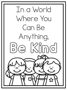 Preview of Random Acts of Kindness Coloring Sheets