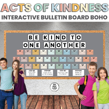 Preview of Random Acts of Kindness Day | Bulletin Board | Be Kind to One Another | BOHO
