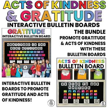 Preview of Random Acts of Kindness | Gratitude | Bulletin Boards | Interactive | BUNDLE
