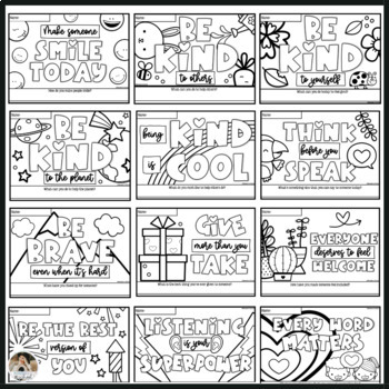 Random Acts of Kindness Matters Coloring Pages for Social Emotional ...