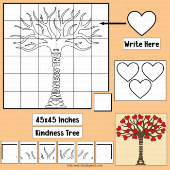 Preview of Random Acts of Kindness Tree Collaborative Poster Writing Activities Board Art