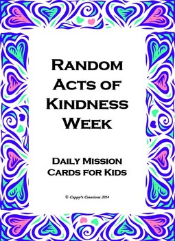 Preview of Random Acts of Kindness Week - Daily Mission Cards