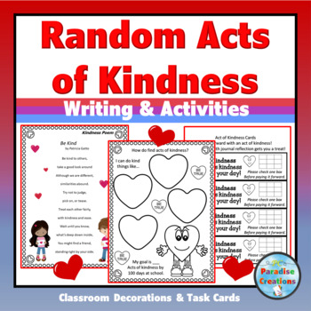 Preview of Random Acts of Kindness Writing and Activities