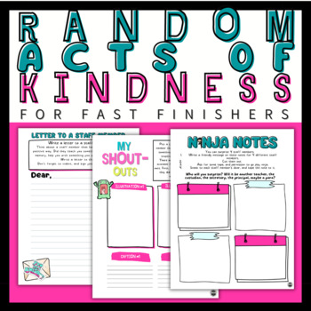 Preview of Random Acts of Kindness for Fast Finishers