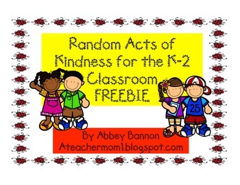 Preview of Random Acts of Kindness for the Classroom - FREEBIE