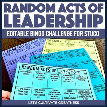 Preview of Random Acts of Leadership - Kindness Bingo - Kindness Week Activities Challenge