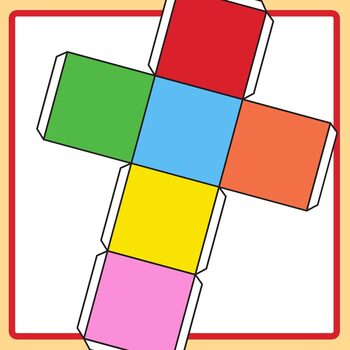 Random Colors - DIY Color Dice Nets - Make Your Own Color Cubes Clip Art