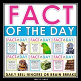 Fact of the Day Posters or Slides - Brain Breaks or Bell-R