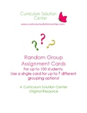 Random Group Assignment Cards {Cooperative Learning, Ice B