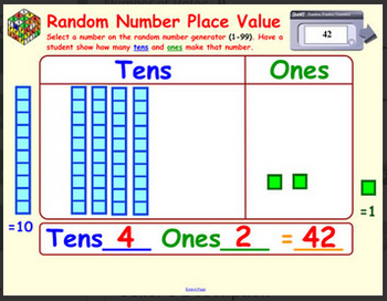 Preview of Random Number Place Value - SMARTBOARD FILE