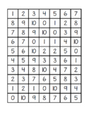 Random Number Practice 0-20