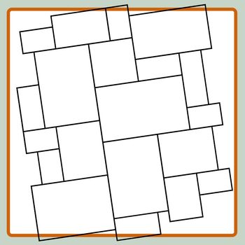 Random Rectangles Blank Graphic Organizer Layouts / Templates Clip Art Set