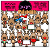 Random Reindeer Clip Art Bundle {Educlips Clipart}