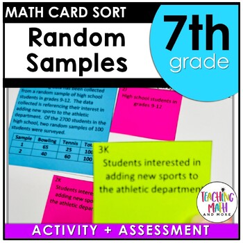 Preview of Random Samples & Populations Card Sort Activity Lesson