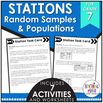 Preview of Random Samples and Populations Math Stations