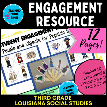 Preview of Classroom Engagement Random Selection-Aligned to Louisiana 3rd-Social Studies
