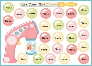 Preview of FREE Random Student Name Chooser - Bubbles
