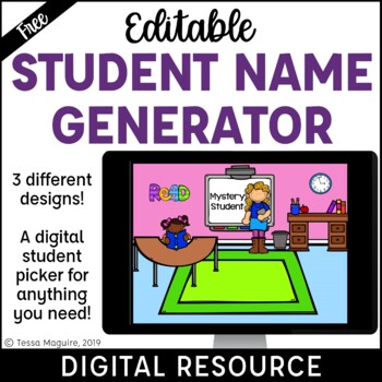 Preview of Random Student Name Picker Powerpoint - Name Generator Classroom Management