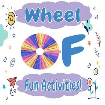 Preview of Random Wheel Brain Breaks and End of Class Fun Activities! 30 Limited to No-prep
