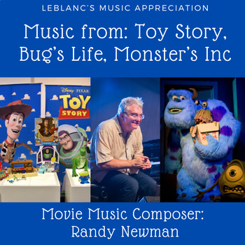 Preview of Randy Newman - Music Appreciation - Middle School Band & Music Sub Lesson Plans