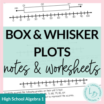 Preview of Box and Whisker Plots Notes and Worksheets