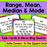 Range, Mean, Median and Mode Task Cards | Math Center Prac