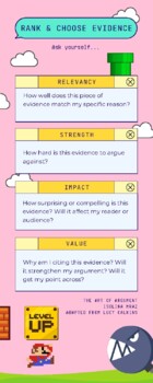 Preview of Rank & Choose Evidence Infographic w/ Guiding Questions