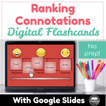 Preview of Ranking Connotations Digital Flashcards w/ Google slides