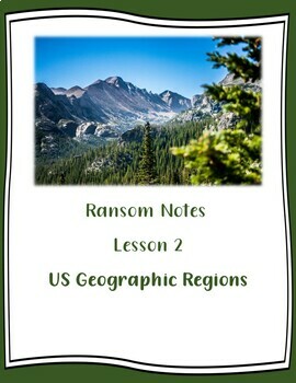 Preview of Ransom Notes: US Geographic Regions (Lesson 2)