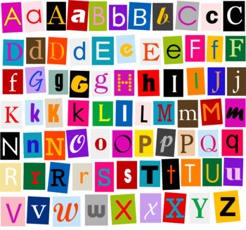 Preview of Ransom-Style Alphabet Font Mix | Middle School