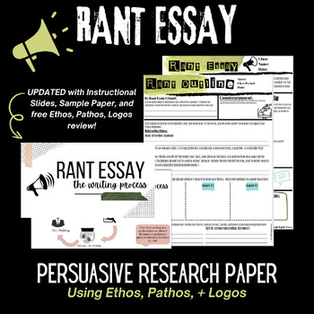 Preview of Rant Essay - Persuasive Writing, Argumentative Writing