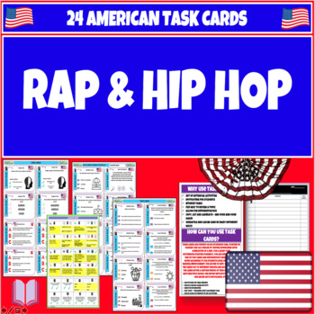 Preview of Rap & Hip Hop American Task Cards