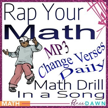 Preview of Math Facts - Math Drill in a Song MP3 - Count, Add, Shapes, Time...