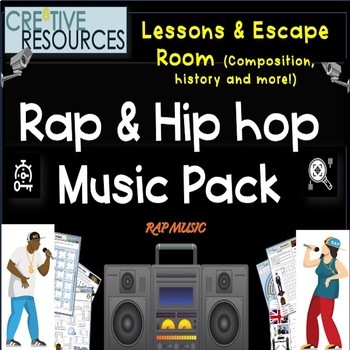 Preview of Rap and Hip Hop Music Pack 7-Pack Music Bundle (slides, Lesson, games, handouts)